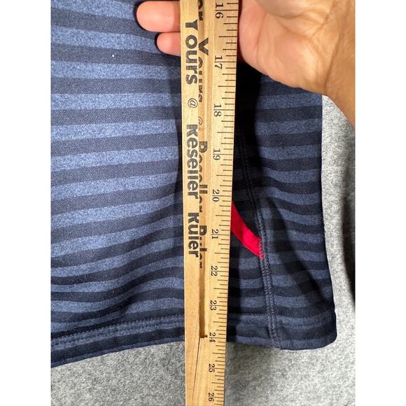 Columbia Sweater Women Small Blue Striped Quarter Zip Pullover Outdoor Gorpcore - Picture 4 of 7